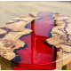 Столик из дерева и эпоксидной смолы «Рубин»