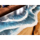 Стол из эпоксидной смолы и дерева «Песчаный пляж»